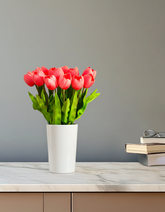 Artificial Tulip Flower Sticks (5 Sticks, 50 cm, Pink)